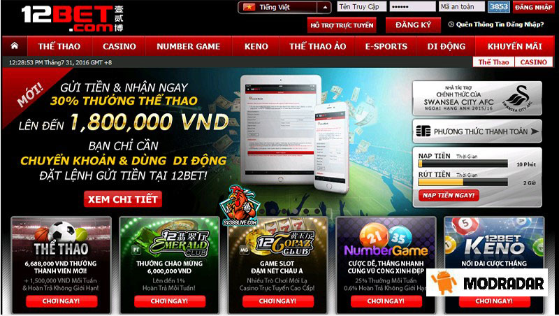 Promosi terus meledak di 12bet APK