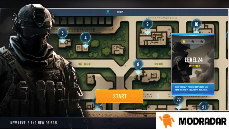 Black Commando 1 - Black Commando mod v2.39 (Mode Dewa, Musuh Bodoh)