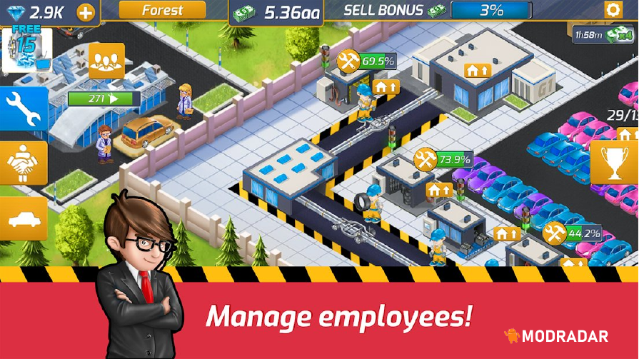 Car3 - Idle Car Factory mod 0.9.8 Unlimited Money Car3 - Idle Car Factory mod 0.9.8 Unlimited Money