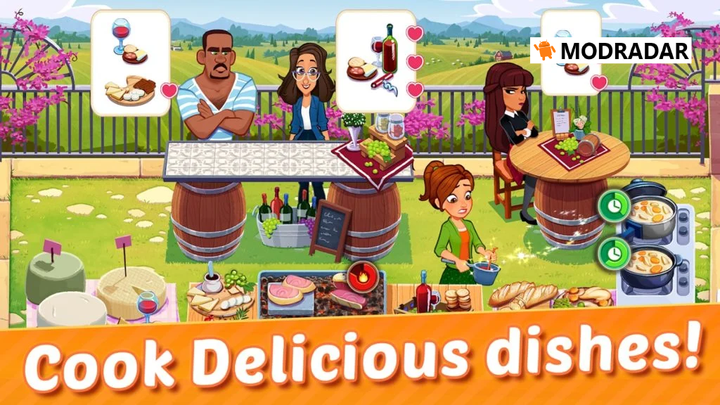 Let's serve hungry customers Delicious World Mod Let's serve hungry customers Delicious World Mod
