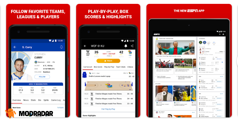 ESPN MOD Cập nhật nhanh chóng tỉ số của các trận đấu trong ESPN MOD