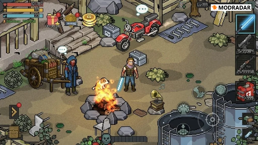 Tempat yang aman dalam Fury Survivor: Pixel Z Mod Apk.