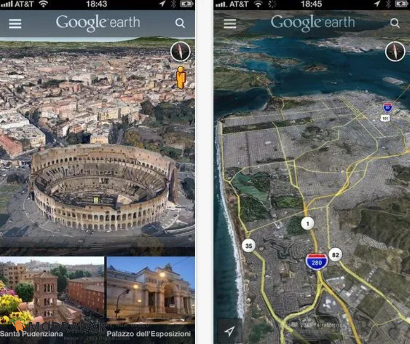 Google Earth MOD Travel around the world with the outstanding features of the Google Earth MOD application