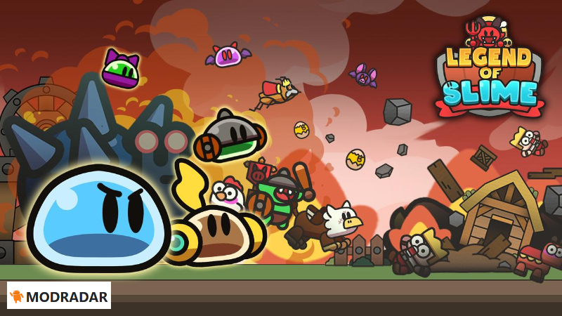 Đánh bại tất cả quái thú hung dữ Legend of Slime: Idle RPG MOD
