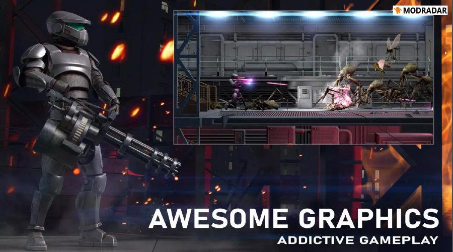 Introduction to Metal Rangers. 2D Shooter Mod Apk