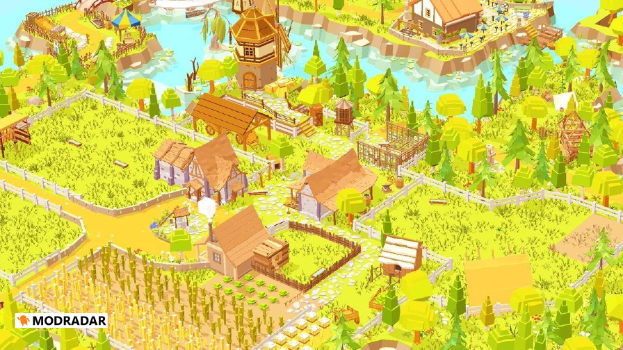 Pocket Build Mod Apk Xây dựng trang trại của riêng mình