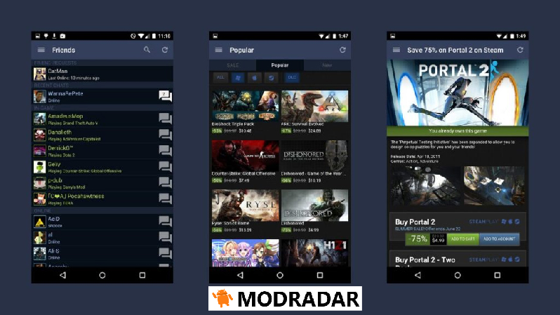 Steam1 - Steam Apk V3.9.6 Trò chuyện, tán gẫu và chơi cùng bạn bè Steam .