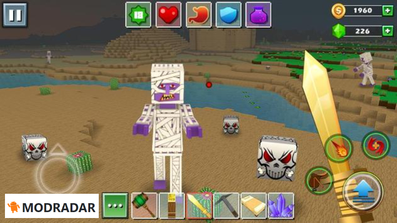 The outstanding features of the game The Gioi Hinh Hop - Exploration Lite Craft MOD