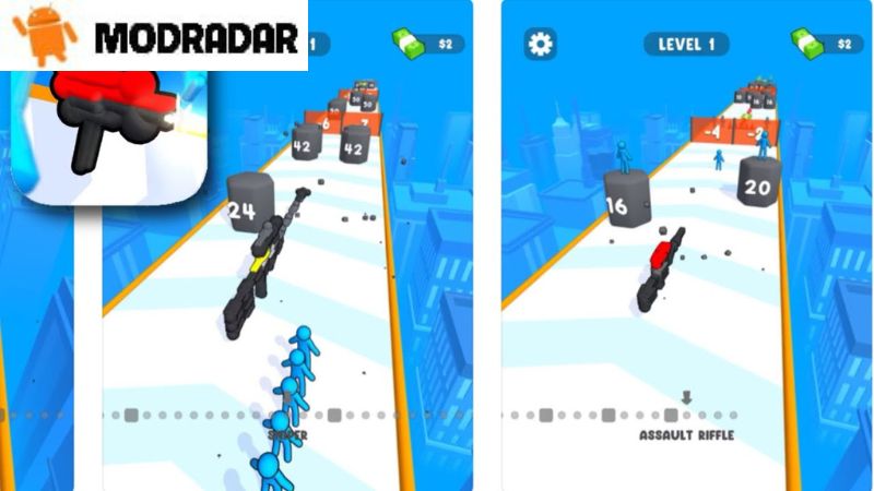 Gun Run Mod Những đặc điểm nổi bật có trong Gun Run Mod