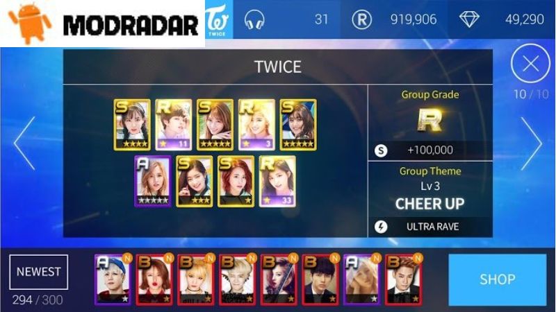 SuperStar JYPNATION Mod Fitur luar biasa termasuk dalam SuperStar JYPNATION Mod