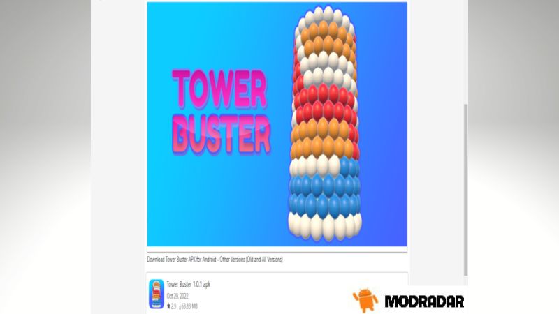 Những thông tin chi tiết của Tower Buster APK