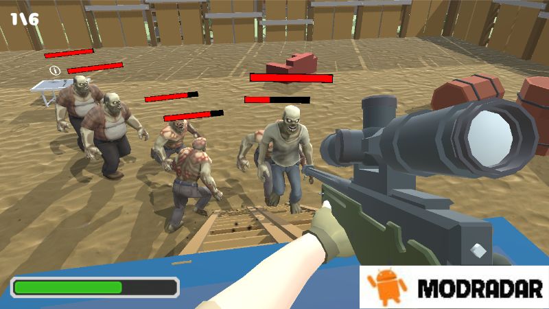 Unique features included in the game Zombies Arena Mod