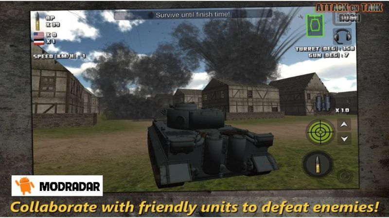 Attack On Tank Rush Mod Introduction about the game Attack On Tank Rush Mod