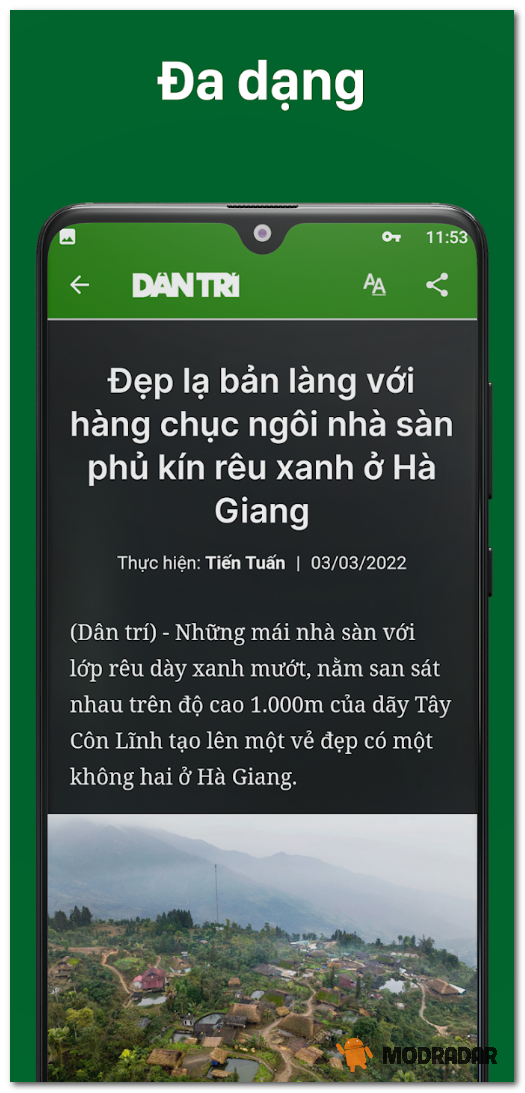 baodantri2 - Báo Dân trí Mod V4.3.0 (Pembelian gratis) Perbarui berita lokal dan internasional dengan cepat