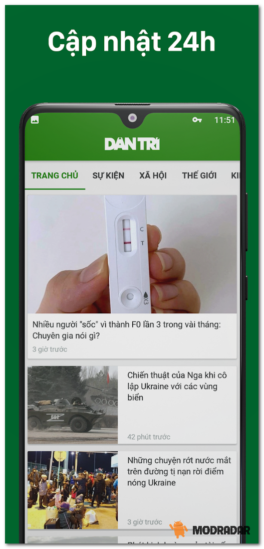 baodantri4 - Báo Dân trí Mod V4.3.0 (Pembelian gratis) Sesuaikan antarmuka untuk membaca koran yang cocok untuk orang tua