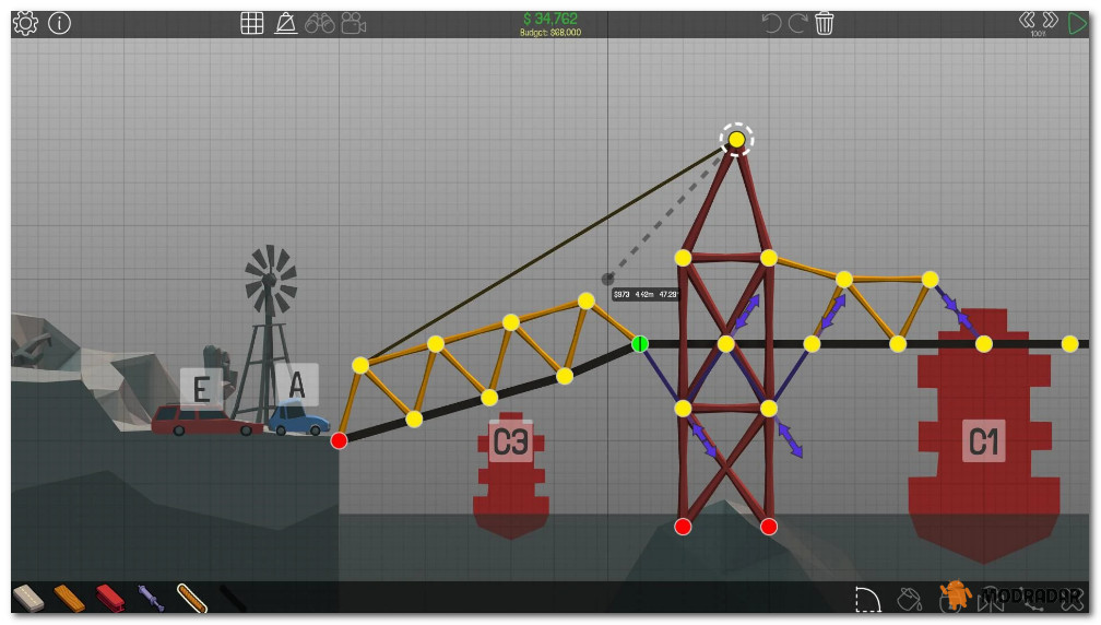 br00011 - Download Poly Bridge Mod Apk v3.0 (Free Purchase) Challenges in Poly Bridge Mod Gameplay