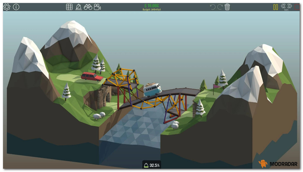 br00012 - Download Poly Bridge Mod Apk v3.0 (Free Purchase) Building in Poly Bridge Mod Gameplay