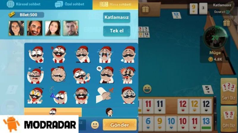101 Okey VIP Mod Attractive game mode in 101 Okey VIP Mod
