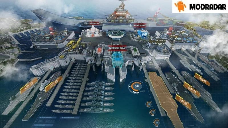 Battle Warship: Naval Empire Mod Những điểm thú vị chỉ có tại Battle Warship: Naval Empire Mod