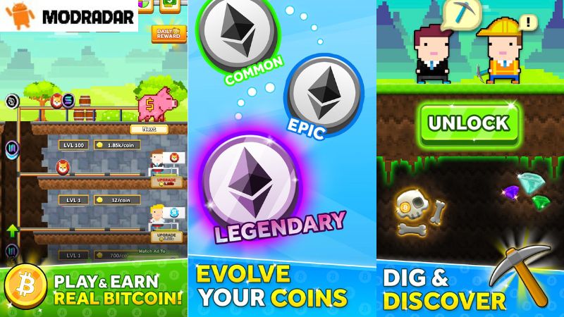 Bitcoin Miner Earn Real Crypto Mod The attractions included in the game Bitcoin Miner Earn Real Crypto Mod
