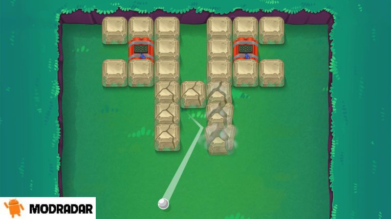 Bounce ball: Brick Breaker Mod The attractions included in the game Bounce ball: Brick Breaker Mod
