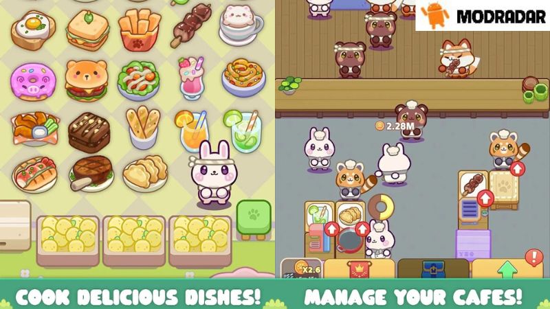 Introduction about the game Cozy Cafe: Animal Restaurant Mod
