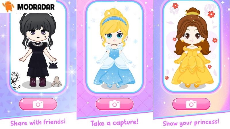Doll Dress Up Mod The attractions included in the game Doll Dress Up Mod