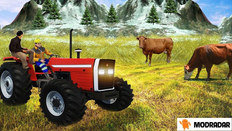 Farming Tractor Simulator Game Mod Khám phá xung quanh các ngôi làng trong Farming Tractor Simulator Game Mod