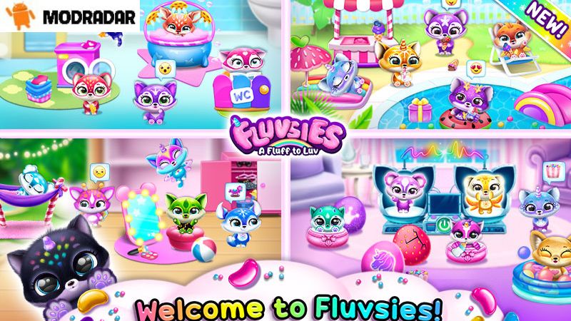 Fluvsies - A Fluff to Luv Mod Những điểm hấp dẫn có trong trò chơi Fluvsies - A Fluff to Luv Mod