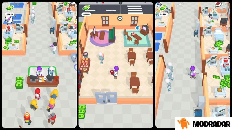 The attractions included in the game Idle Health Resort Mod