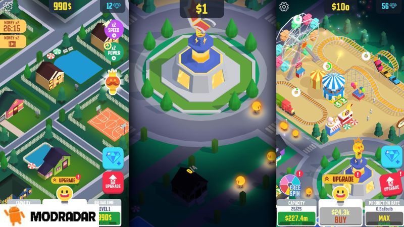 Những điểm thú vị trong Idle Light City Mod Những điểm thú vị trong Idle Light City Mod