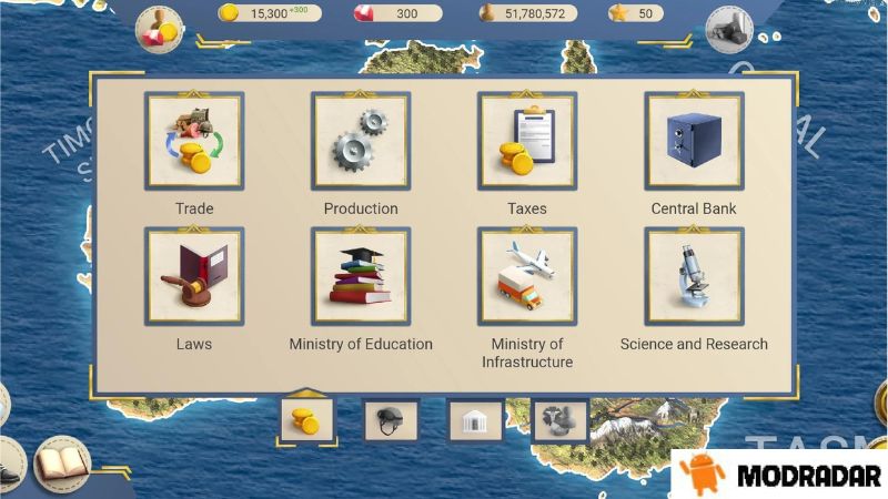 The attractions included in the game Modern Age 2 Mod