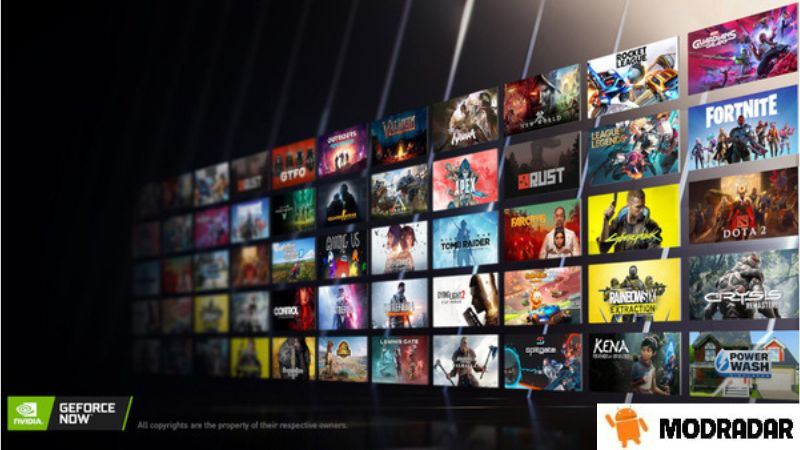 Giao diện của NVIDIA GeForce NOW mod rất dễ vận hành