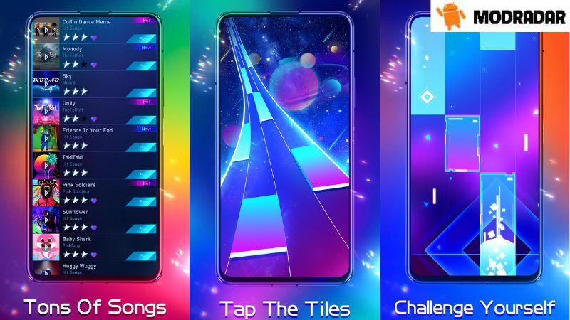 Piano Fire: Edm Music & Piano Mod The attractions are in the game Piano Fire: Edm Music & Piano Mod