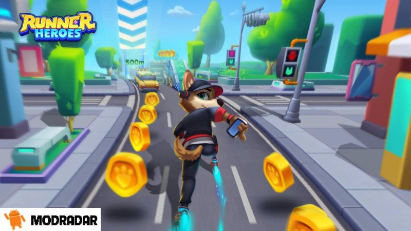 Runner Heroes Mod Grafik dan suara unik di Runner Heroes Mod