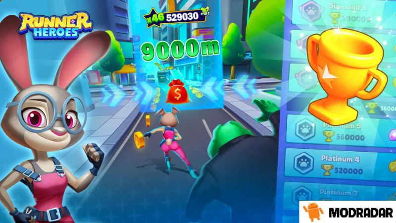 Runner Heroes Mod Tentang game Runner Heroes Mod
