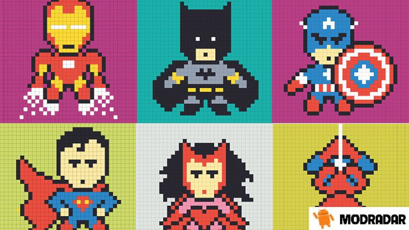 Superhero Pixel Art - Superhero - Pixel Art mod v22.0 Unlocked Superhero Pixel Art - Superhero - Pixel Art mod v22.0 Unlocked