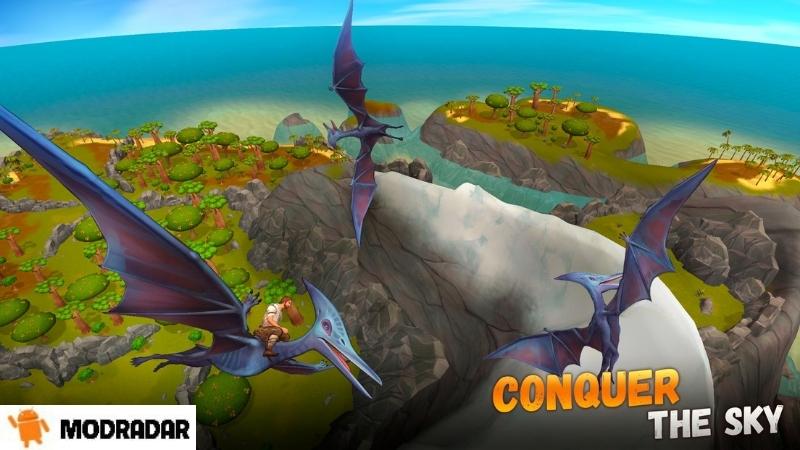 Bangun pangkalan di Survival Island 2: Dinosaurus Mod