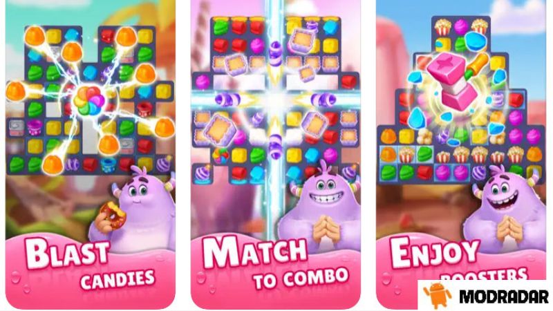 Những điểm hấp dẫn có trong trò chơi Sweet Crunch - Trò Chơi Ghép 3 Mod Những điểm hấp dẫn có trong trò chơi Sweet Crunch - Trò Chơi Ghép 3 Mod