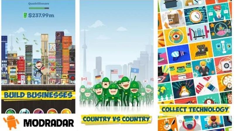 Tap Tycoon 3 - Tap Tycoon Mod V2.0.15 (MOD, Vô Hạn Tiền) Đồ hoạ và âm thanh của tựa game Tap Tycoon Mod