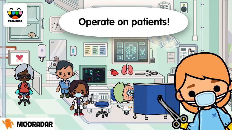 Toca Life: Hospital Mod The player attractions of Toca Life: Hospital Mod