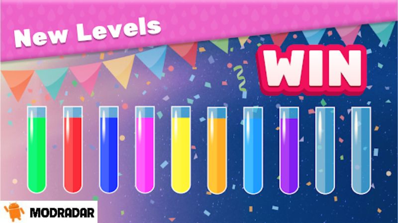 Water Sortpuz - Color Puzzle Mod Interesting features in the game Water Sortpuz - Color Puzzle Mod