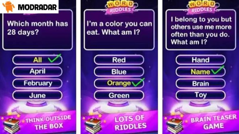 Word Riddles - Offline Word Ga Mod Poin-poin menarik dalam game Word Riddles - Offline Word Ga Mod