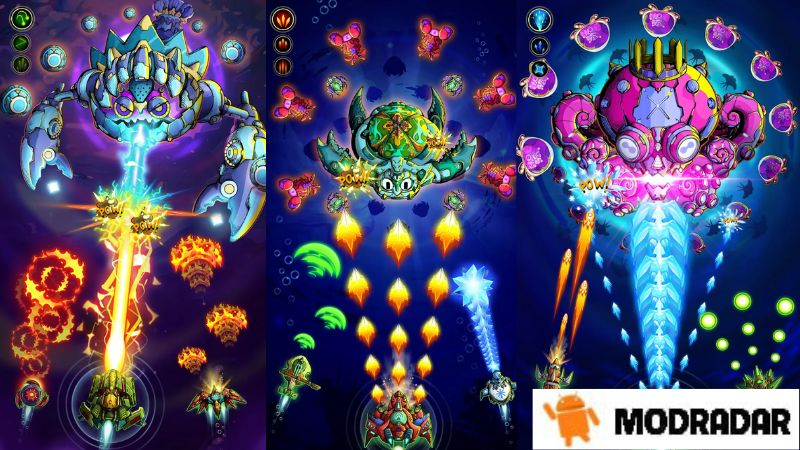 Search for submarines in Atlantis: Alien Space Shooter Mod