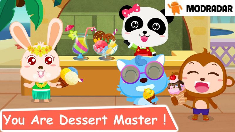 Baby Panda’s Ice Cream Shop Apk Tùy chỉnh thực đơn trong Baby Panda’s Ice Cream Shop Apk