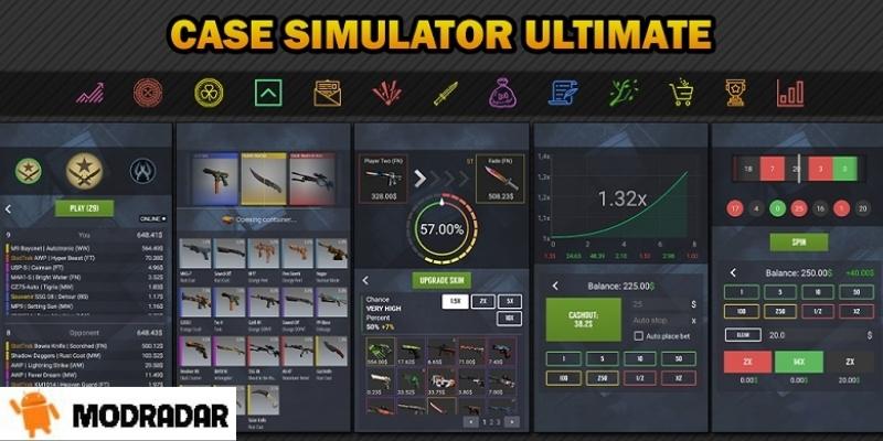 Case Simulator Ultimate Mod Vòng quay Roulette trong trò chơi Case Simulator Ultimate Mod