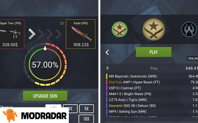 Case Simulator Ultimate Mod Giao diện hấp dẫn của trò chơi Case Simulator Ultimate Mod