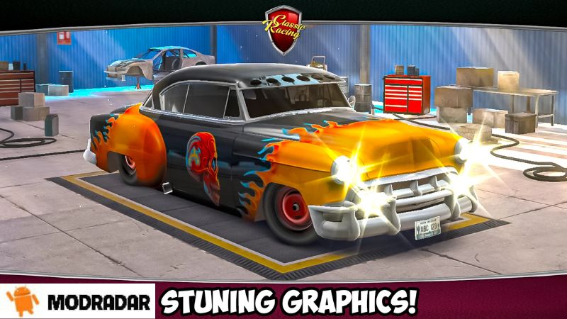Classic Drag Racing Car Game Mod Đồ họa ấn tượng của Classic Drag Racing Car Game Mod
