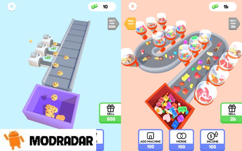 Impressive graphics of Dessert Factory Idle Mod