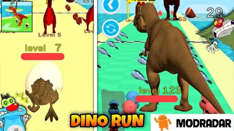Dino Run Idle Mod Chiến đấu với đồng loại trong game Dino Run Idle Mod